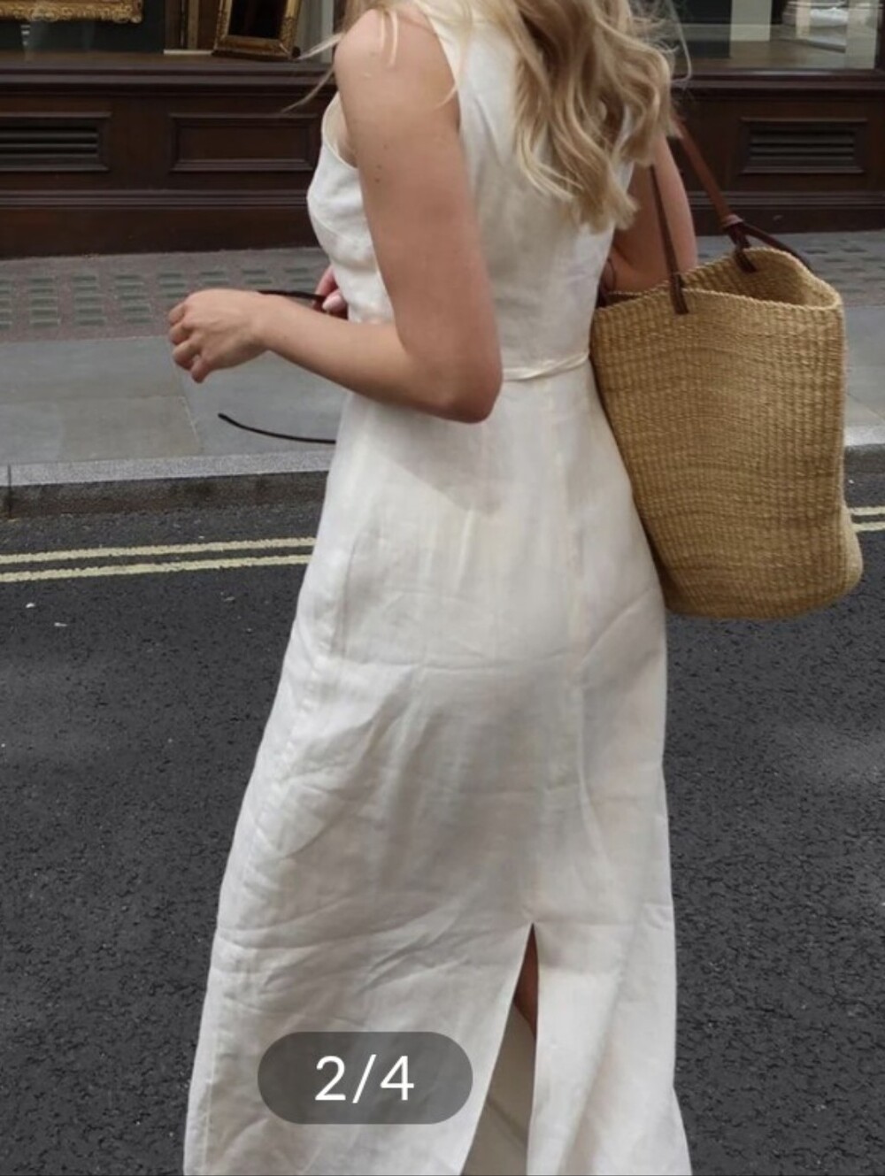 Commense Cream Cotton-Linen Sleeveless Maxi Dress - Picture 3 of 10